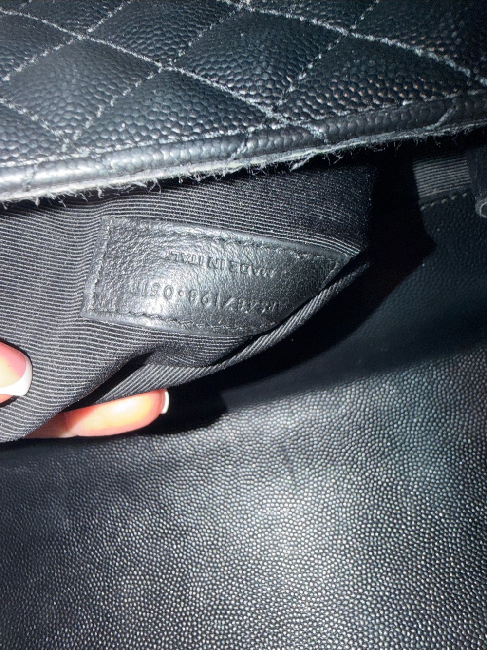 Saint Laurent Black Quilted Chevron & Diamond Chain Shoulder Bag - Picture 9 of 9